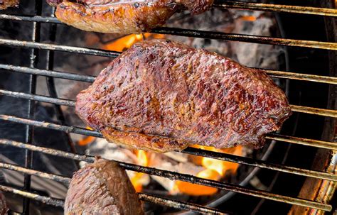 rump steak on gas bbq